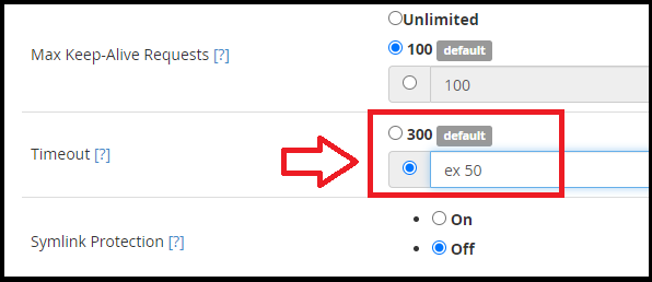 apache timeout value