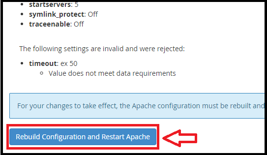 apache rebuild