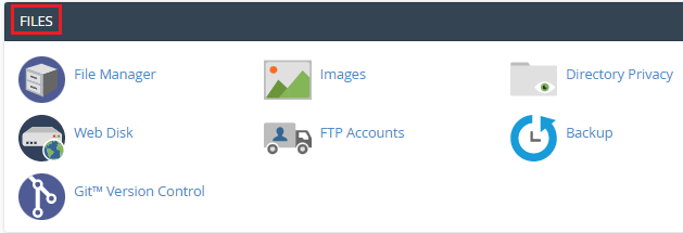 cpanel files section
