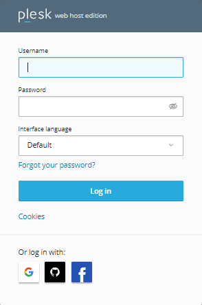 Plesk login
